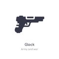 glock icon. isolated glock icon vector illustration from army and war collection. editable sing symbol can be use for web site and