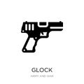 glock icon in trendy design style. glock icon isolated on white background. glock vector icon simple and modern flat symbol for