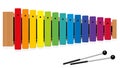 Glockenspiel Rainbow Colored Metallophone Royalty Free Stock Photo