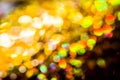 Gloden and rainbow blur bokeh background Royalty Free Stock Photo