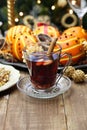 Glogg, scandinavian mulled wine Royalty Free Stock Photo