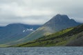 On a gloomy afternoon on Lake Khadata-Yugan-Lor. Polar Ural