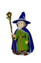 Gloomy Cartoon Wizard Royalty Free Stock Photo