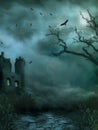 Gloomy Castle Royalty Free Stock Photo