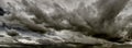 Gloomy and dark storm clouds, panorama