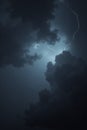Gloomy sky with dark thunderclouds and heavy rain, bleak, thunder, rain Royalty Free Stock Photo