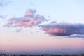 Gloomy sky over the big city. Sunset and beautiful clouds Royalty Free Stock Photo