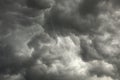 Gloomy sky preceding storm with dark clouds