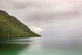 Gloomy view at lake Wakatipu, near Kingston, Queenstown, New Zealand Royalty Free Stock Photo