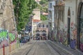 The Gloria Funicular Elevador da Gloria Royalty Free Stock Photo