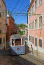 Gloria Funicular in Lisbon, Portugal Royalty Free Stock Photo