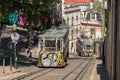 Gloria funicular. Lisbon, Portugal Royalty Free Stock Photo
