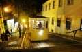 Lisbon Typical Yellow Cablecars, Gloria Tram at Night, Streetcars