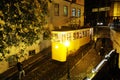 Travel Europe - Gloria Tram at Night, Lisbon City