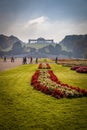 Gloriette building in the gardens of Schonbrunn palace in autumn season Royalty Free Stock Photo