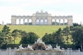 The Gloriette , Neptune Fountain in Schonbrunn Palace, Great Parterre in Vienna Royalty Free Stock Photo