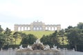 The Gloriette , Neptune Fountain in Schonbrunn Palace, Great Parterre in Vienna Royalty Free Stock Photo