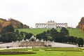 Gloriette and Neptune Fountain at Schonbrunn Palace in Vienna Royalty Free Stock Photo