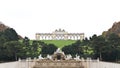 Gloriette and Neptune Fountain at Schonbrunn Palace in Vienna, A Royalty Free Stock Photo