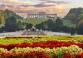 Gloriette pavilion and Neptune fountain in Schonbrunn park, Vienna, Austria Royalty Free Stock Photo