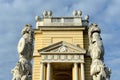 Gloriette in Schonbrunn Palace Garden in Vienna, Austria is built in 1775 as a temple of renown Royalty Free Stock Photo