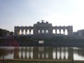 Lake in front of The Gloriette, Vienna, Austria. Royalty Free Stock Photo