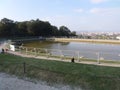 Lake in front of The Gloriette, Vienna, Austria. Royalty Free Stock Photo