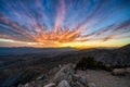 Glorioius Sunset Streaking Across the Sky Royalty Free Stock Photo