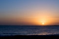 Glorious completed sunrise over ocean Royalty Free Stock Photo