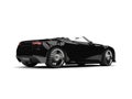 Glorious modern black cabriolet super car - rear view Royalty Free Stock Photo