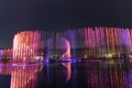 Electric fountain musical, okada, manila, night, illuminated Royalty Free Stock Photo