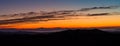 Glorious panorama of the Blue ridge mountains at sunrise