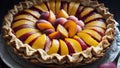 Glorious Peach Pie A Brush of Perfection.AI Generated