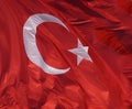 Glorious proud great turkish flag Royalty Free Stock Photo