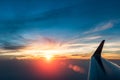 Glorious sunset in the air Royalty Free Stock Photo