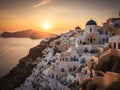 Glorious Sunset Over Santorini\'s Caldera