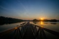 Glorious sunset at Wetland Lake, Putrajaya Royalty Free Stock Photo