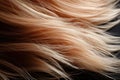 Glorious Tresses: Beautiful Hair Amidst the Mystery of a Dark Background. Generative AI