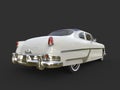 Glorious vintage pearl white car - back view