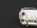 Glorious vintage pearl white car - taillight shot