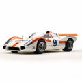 Glorious White Chaparral Racing Car On A Richly Layered Background