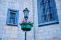 Glory lamp and the window in old city Royalty Free Stock Photo