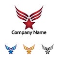 Glory Star Wing Medal Winner Champion Logo Icon