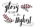 Glory to God in the Highest Typography Design Christmas Card Calligraphy