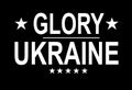 Glory Ukraine word, flag of Ukraine