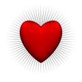 Gloss bur red heart Royalty Free Stock Photo