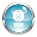 Gloss Button with web cam Royalty Free Stock Photo