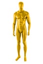 Gloss Yellow color mannequin male isolated