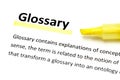 Glossary meaning Royalty Free Stock Photo