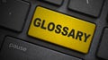 Glossary text button on keyboard